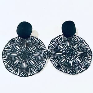 Black Mandala Earrings